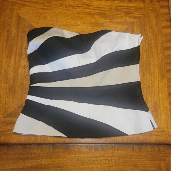 White House Black Market Tops - WHBM Black, Tan & White Bustier / Corset Top